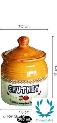 300ml Ceramic Pickle Jars With Lid Set Of 3 - Jars